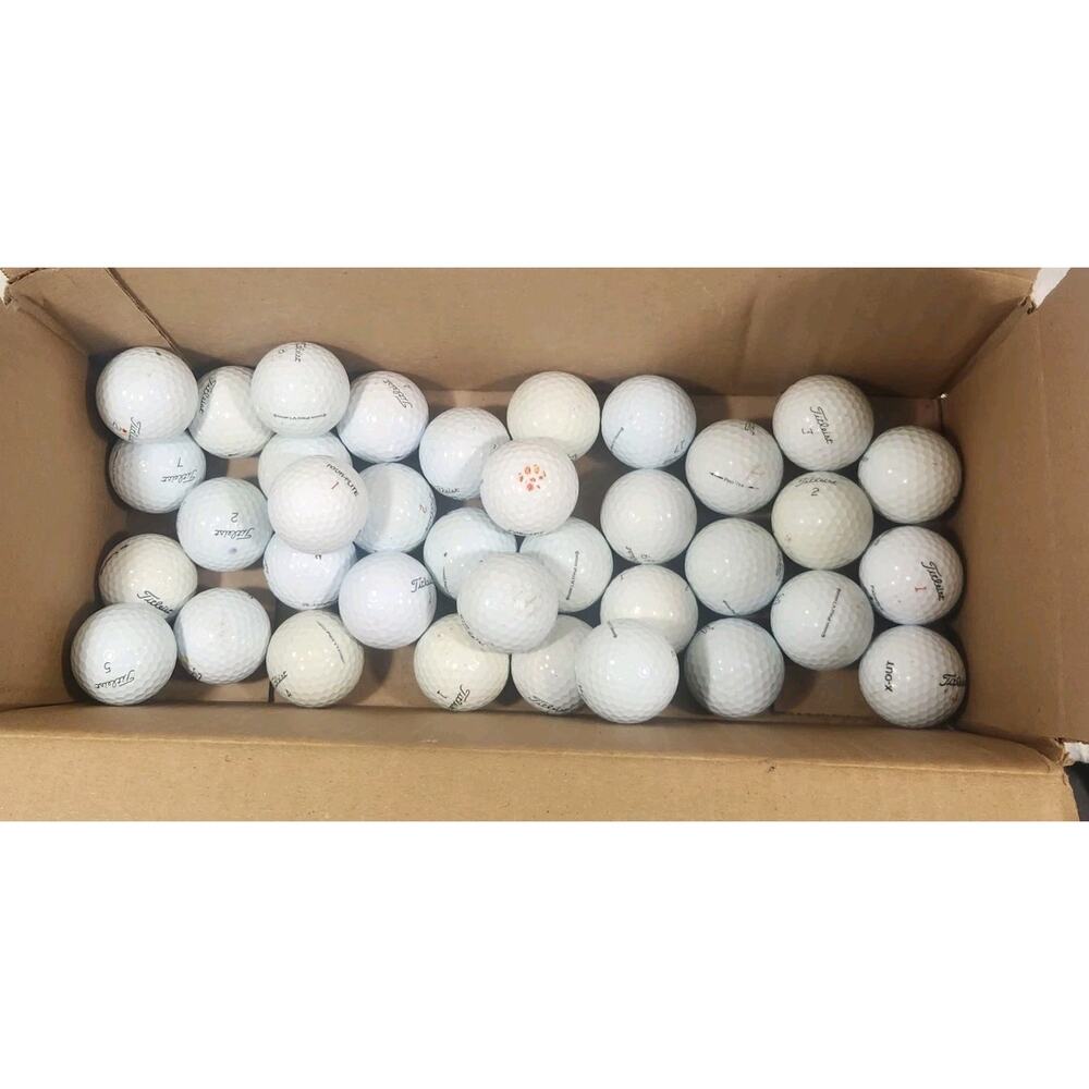 Lot 35 Used Titleist Pro Mixed Lot V1 Pro V1X Golf Balls White 4 Lbs
